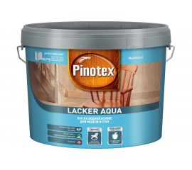 Лак PINOTEX LACKER AQUA 70 на водной основе для мебели и стен, д/вн.работ, глянцевый 9л 5299300 