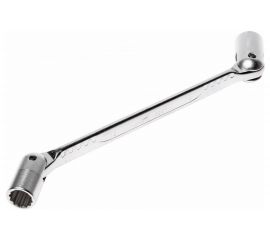 Торцевой прямой шарнирный ключ 12х14мм, 222мм JTC-3937 