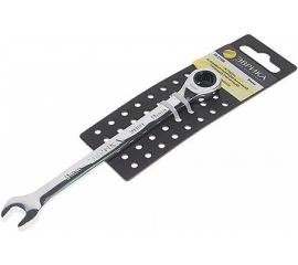 Комбинированный трещоточный ключ 9мм на держателе ЭВРИКА ER-21109H 