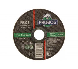 Круг отрезной абразивный 115x1.6x22.23 мм PROBOS PR2351 