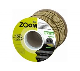 Уплотнитель самоклеящийся ""D"", черный, Classic ZOOM, 100m 02-2-4-102 