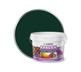 Эластичная краска для всех типов поверхностей Лакра зеленая, 3 кг ЛС Лк-00004619 