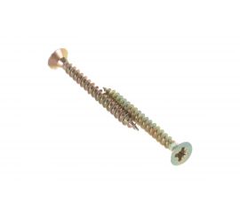 Потайной универсальный шуруп Метизный двор 4,0x40, желтый, 20 шт. 4607173900845 