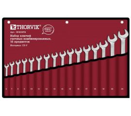 Набор гаечных комбинированных ключей THORVIK W3S16TB ARC 6-24 мм, 16 предметов 52607 
