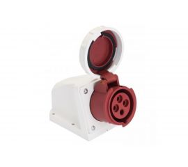 Стационарная розетка EKF наружная, 1242, 3Р+РЕ, 32А, 380В, IP67, PROxima SQps-1242-32-380 