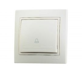 Кнопка звонка LEZARD MIRA крем со вставкой 701-0303-103 