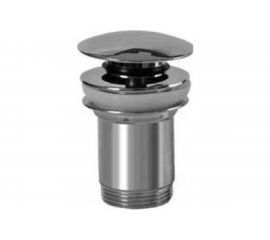 Водослив для умывальника MIANO click clack, 5/4, цельнометаллический, с большой заглушкой, низкий M1108 