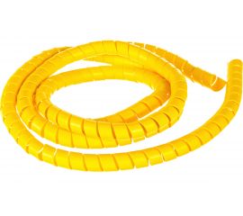 Защитная пластиковая спираль Урдюга d16мм желтая пакет 2м URСП16Ж02 
