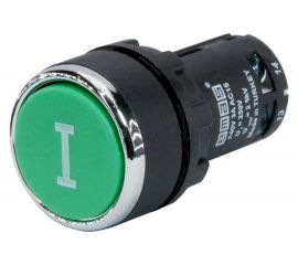 Нажимная кнопка Emas моноблочная, 22 мм, IP 40, 1НО+1НЗ с цифрой II, MB102DY2 