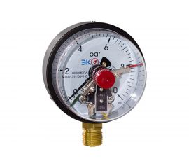 Манометр с электроконтактной приставкой ЭКО-М Экомера -100 мм, 0..1МПа, резьба М20х1,5 V МД02Э-100-М-1Мпа 