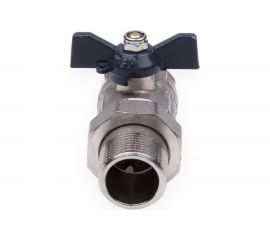 Шаровой кран со сгоном AQUALINK вн-нар 3/4 U B бабочка 1168 