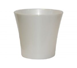 Горшок SANTINO АРТЕ 0.6 л, 11х9.7 см, жемчуг/прозрачный 058849 