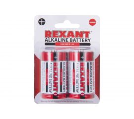Алкалиновая батарейка REXANT D, LR20 2 шт 30-1020 
