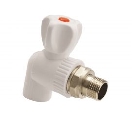 Шаровой кран для радиаторов AQUALINK ПП угловой 20х1/2 (Цена за упаковку 5 шт.) арт. 3640 