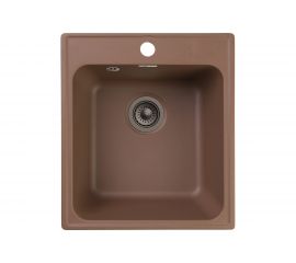 Мойка GRANFEST QUARZ 1 чаша, 420х480 мм, терракот 17 терракот 