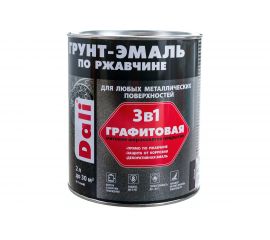Графитовая грунт-эмаль по ржавчине РОГНЕДА Dali 3 в 1 (черная; 2 л) 221470 