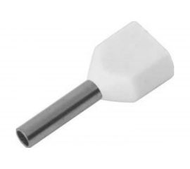 Штыревой втулочный изолированный наконечник REXANT F-8 мм, 2х0.5 кв.мм, 0.5-8/Ги2, 0.5-8, белый 08-2801 