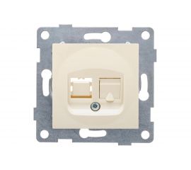 Компьютерная розетка GUSI ELECTRIC Ugra МЕХ RJ45, одинарная, СУ, бежевая С11К1-003 