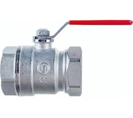 Шаровой кран Giacomini R250D 1 1/4"", внутренняя/внутренняя, ручка-рычаг красный, хромированный R250X006 