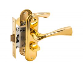 Защелка БУЛАТ ЗЩ1-Д03.05 (П) НОМОС (золото; правая; с фиксацией) 13951 