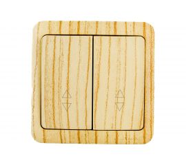 Двойной проходной выключатель Lezard VIOLA, белёный дуб 751-5200-106 