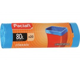 Мешки для мусора Classic Paclan 80 л 70х90 см синие ПНД 12 мкм 20 шт. 606335 