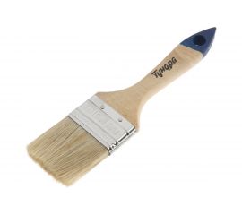 Кисть TUNDRA плоская натуральная щетина, деревянная ручка, 2", 50 мм 881504 