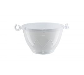 Горшок SANTINO Лилия подвесная 1.5 л, 17х10 см, белый 049169 