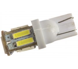 Автолампа диод T10 W5W 10 SMD диодов без цоколя 1-контурная белая SKYWAY S08201104 