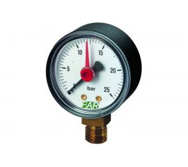 Манометр 0-25 бар, 1/4"" (радиальное соединение), 50 мм FAR FA 2501 R25 