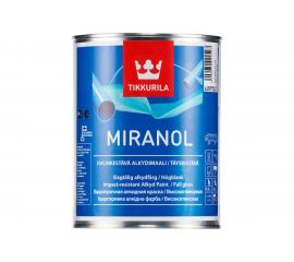 Эмаль TIKKURILA MIRANOL алкидная универсальная, ударопрочная, высокоглянцевая, база A 2,7л 55560010130 