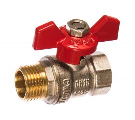 Шаровой кран Terma RED 1/2 в/н бабочка 26114 