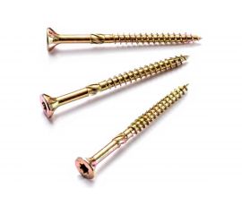 Саморезы по дереву КРЕП-КОМП желтые, потай. профи HIMTEX 3.5х35 мм 500 шт 03535Fh 