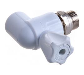 Шаровый кран VALFEX PP-R белый, 25х3/4 дюйма НР, угловой для радиатора 10148025 007-7678 