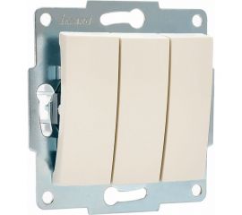 Тройной выключатель LEZARD KARINA крем 707-0388-109 