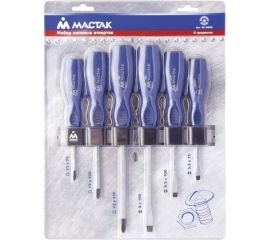 Набор силовых отвёрток 6шт МАСТАК 04-6GRB 