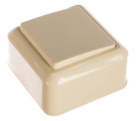 Переключатель Кунцево-Электро ОПТИМА открытой установки одноклавишный, 10А А610-385 с/к 8032 