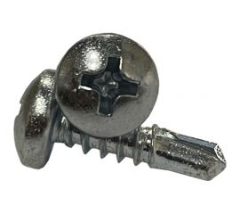 Саморез ZAMETAL 5,5x45 со сверлом и полусфер. головкой, DIN 7504N, оц., уп. 250 шт. ZA082075 