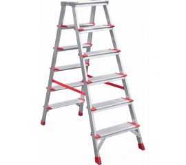 Двухсторонняя стремянка Новая Высота NV500 6 ступеней 5120206 