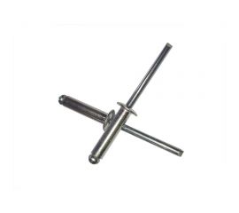 Вытяжная заклепка ZAMETAL 4,8x10 нержавеющ. сталь, DIN 7337, A2, уп. 500 шт. ZA519733 