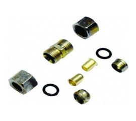 Фитинг металлический разборный для трубки ПВХ (10 шт; 2-4 мм) ДАЛИ-авто DA-01144 