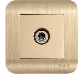 Розетка LUXAR Deco с/у TВ оконечная шампань с рифленой рамкой 4606400620365 