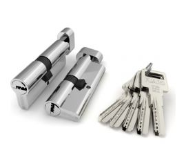 Цилиндровый механизм с вертушкой Fuaro R602/90 mm /40+10+40/ CP хром 5 кл. 26103 