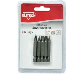Набор бит 5 шт.Elitech 1820.069100 