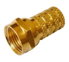 Антенный переходник Pro Legend золотой F-разъем, RG-6, металл, 2шт PL2014 