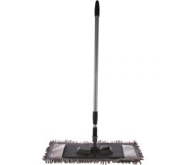 Плоская швабра для влажной уборки InLoran лапша, шенилл, 42.5x13см, телескопическая ручка 120см BS-029GR 