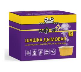 Дымовая инсектицидная шашка Nadzor от мух, комаров, ос, клопов, блох, 50 г, 40 шт. 119053 