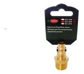 Штуцер для быстроразъема 3/8"M в пластиковом держателе ROCKFORCE RF-SE2-3PM 