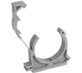 Опора для труб RTP одинарная, с защелкой, D40, серая 17042 