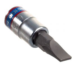 Головка-бита торцевая, 1/4"", Slotted, 6,5х1,2 мм, L=37 мм KING TONY 203265 